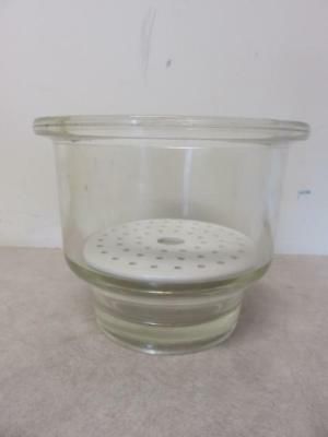 Pyrex glass desiccator o.d 7.5 w/ porcelain plate- no lid