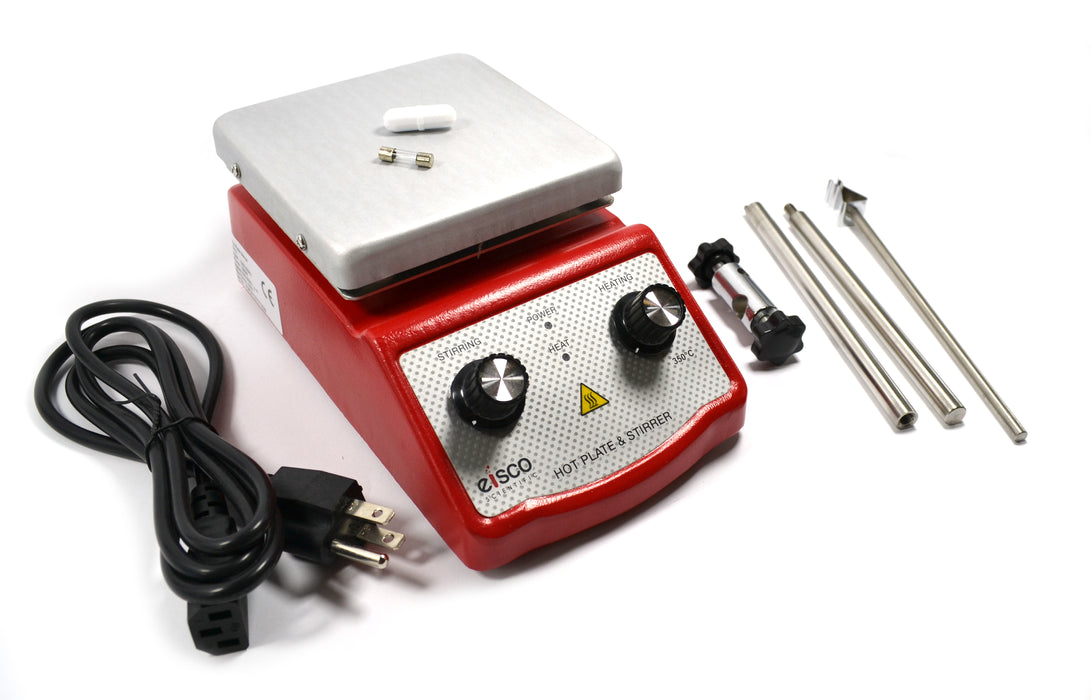 Hot plate with magnetic stirrer- aluminum top, 110/120 v ac