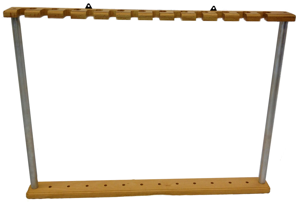 Eisco labs burette rack, natural wood, 12 burette capacity