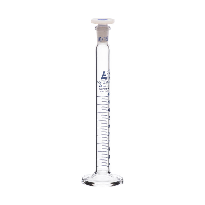 Measuring cylinder, 10ML - class a - 10/19 polypropylene stopper